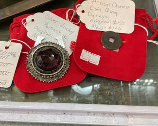 Sterling Silver and Amethyst Brooch - $70 + tax