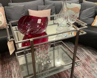 Mirrored Bar Cart - $450