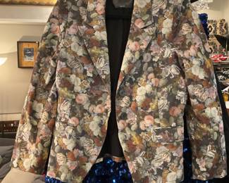 Denny Rose Italian floral women's blazer