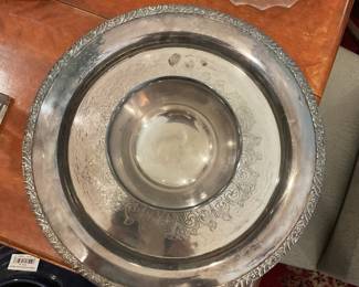Vintage Silver-Plated Chip and Dip Holder - $35 + tax