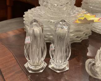 Crystal salt and pepper shaker - $7.50 + tax