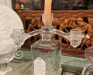 Crystal candelabra and decanter $70 + tax 