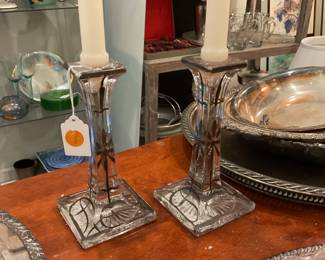 MCM handpainted glass candlestick - $70 + tax