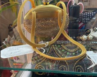 Swarovski crystal gold evening bag $105 + tax