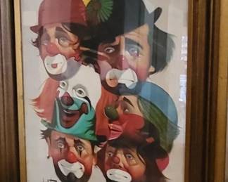 Chuck Oberstein Clown Painting