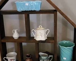 Shadow Box and Pottery