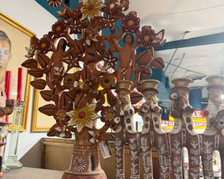 Mexican Tree of Life, Pottery, and sculptures 