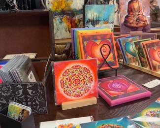 Art by local artist on canvas and metal