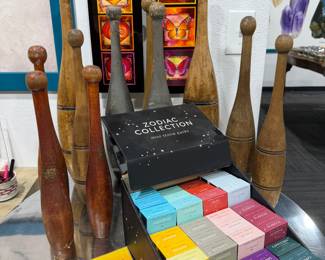 Vintage Indian Clubs, and Zodiac Crystal Kits