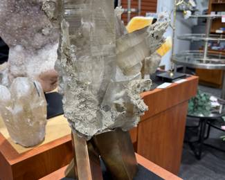 Lawrence Stoller Crystal and Bronze Sculpture