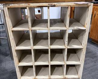 Vintage metal cubbies