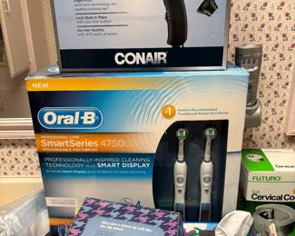 Lots of bathroom items