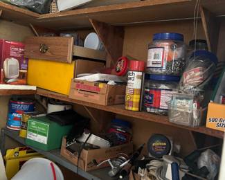 Tools and miscellaneous in the back shed