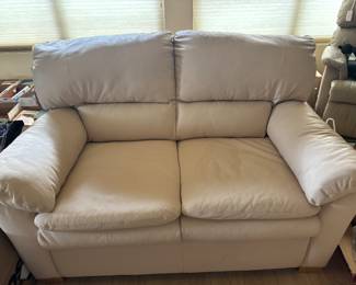Leather loveseat