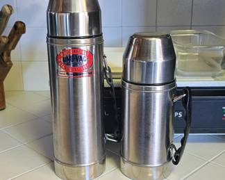 Vintage Uno-Vac stainless steel thermos.