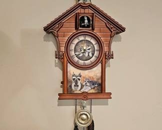 The Bradford Exchange Linda Picken's Spirited Shih Tzu Cuckoo Clock.