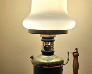 Vintage 1890 Hurricane Shade Lamp, 3-way touch light.  There are 2 lamps.