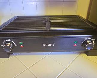 Krups electric indoor smokeless grill.