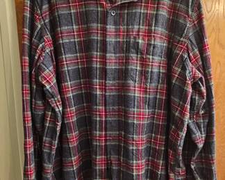 L.L. Bean plaid flannel shirt.
