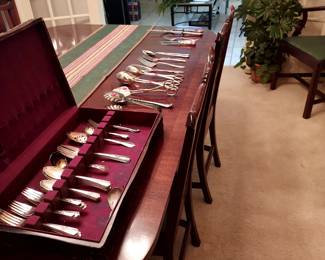 Vintage sterling and stainless silver serving and silverware