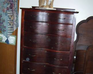 ANTIQUE HIGH BOY CHEST OF DRAWERS
