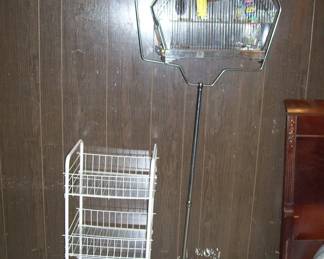 MCM CHROME BIRD CAGE - WIRE RACK