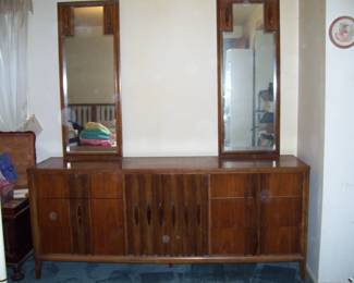MCM THOMASVILLE TIKI COLLECTION LONG DRESSER WITH MIRRORS