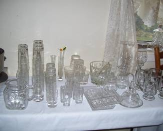 VTG. GLASSWARE & PIECES