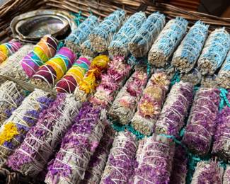 Sage and Flower Bundles for Home Blessings and smudging