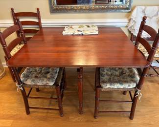 Incredible Cherry Drop Leaf Table and Chairs