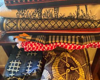 Lots of Asian textiles and clothing