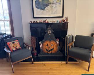 MCM chairs, Halloween Witch , Christmas items