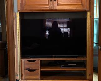 Inside Pine TV Cabinet