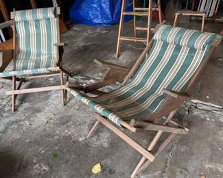 Vintage Cloth Garden Chairs