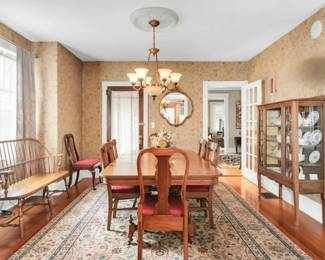 Dining Room Shot - The chandelier is not for sale. The Dining Table is pending a decision that I hope happens by Saturday.