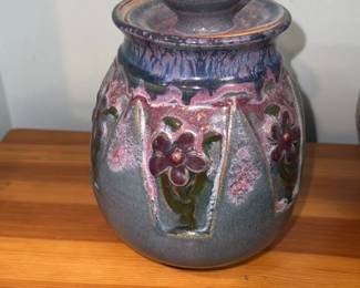 Art Pottery Vase with Floral Motif 