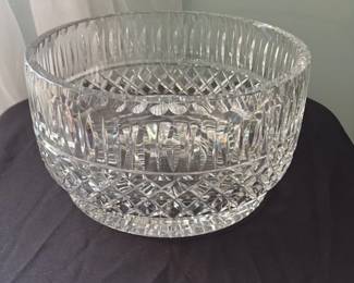 Crystal Cut Glass Footed Bowl 
