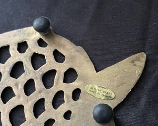 Vintage Brass Fish Trivets (Set of 2)