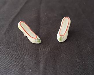 Pair of Ceramic Miniature Shoes 
