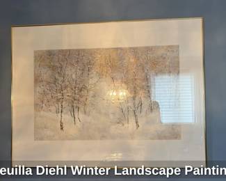 Seuilla Diehl Winter Landscape Painting 