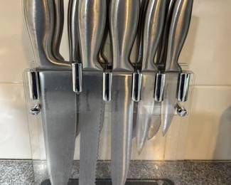 Utopia Kitchen 6 Piece Knife Set with Block 