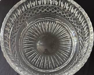 Crystal Cut Glass Footed Bowl 