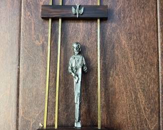 Vintage Pewter Figurine Display