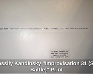 Wassily Kandinsky "Improvisation 31 (Sea Battle)" Print