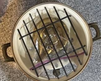 Enamelware Teapot with Warming Stand 