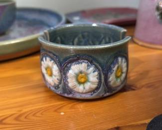 Handmade Ceramic Daisy Bangle Bracelet 