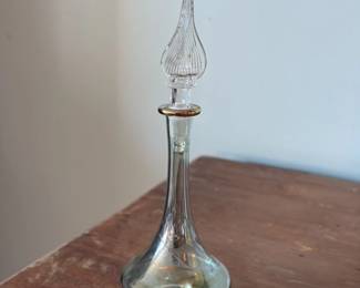 Vintage Glass Perfume Bottle with Stopper