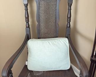 victorian Cane Back Rocking Chair