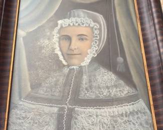 Victorian Era Mourning Portrait Pastel