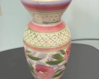 Vintage Ceramic Vase with Floral Design